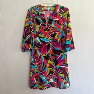 Jude Connally Mini Shift Dress 70s Style Size Small